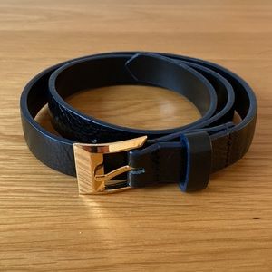MM Lafleur Black Leather Belt Size XS
